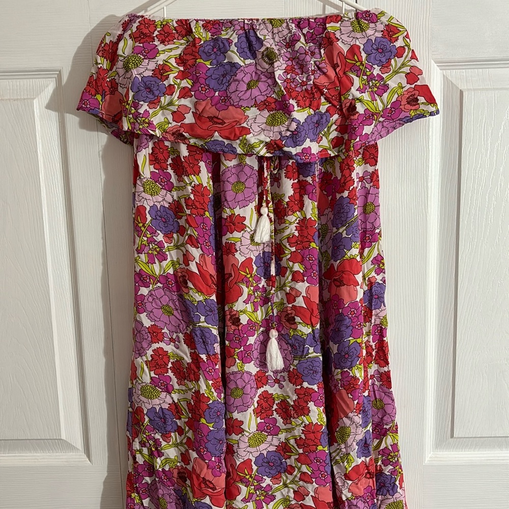 Strapless floral dress